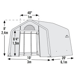 Serre de jardin souple ShelterLogic - Blanc - 610 x 300 x 240 cm