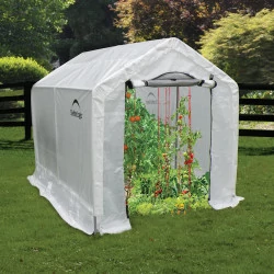 Serre de jardin souple ShelterLogic - Avec étagère - Blanc - 240 x 180 x 200 cm