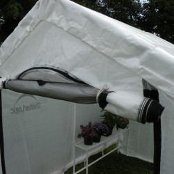 Serre de jardin souple ShelterLogic - Avec étagère - Blanc - 240 x 180 x 200 cm