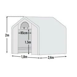 Serre de jardin souple ShelterLogic - Avec étagère - Blanc - 240 x 180 x 200 cm