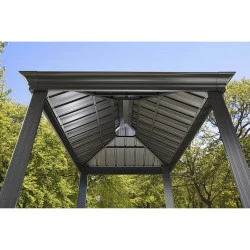 Tonnelle barbecue Messina 68 Sojag, aluminium - Anthracite - 292 x 179 x 262 cm