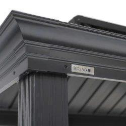 Tonnelle barbecue Messina 68 Sojag, aluminium - Anthracite - 292 x 179 x 262 cm