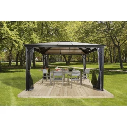 Tonnelle Verona 10x14 Sojag, aluminium - Anthracite -298 x 423 x 261 cm