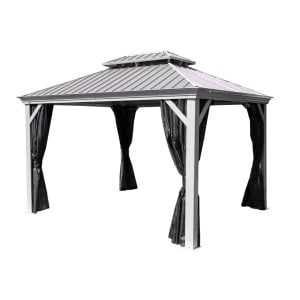 Tonnelle Messina Sojag, moustiquaires - Champagne - 298 x 363 x 291 cm