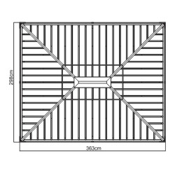 Tonnelle Messina Sojag, moustiquaires - Champagne - 298 x 363 x 291 cm