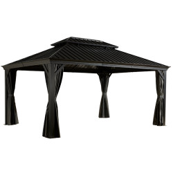 Tonnelle Messina Sojag, moustiquaires - Anthracite - 485 x 365 x 291 cm