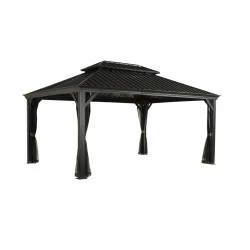 Tonnelle Messina Sojag, moustiquaires - Anthracite - 485 x 365 x 291 cm
