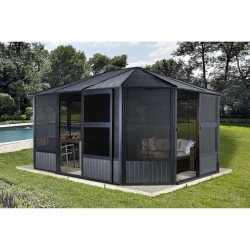 Tonnelle jardin d'hiver Charleston Sojag, Anthracite - 384 x 489 x 281 cm