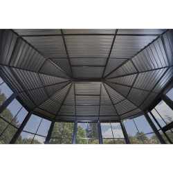 Tonnelle jardin d'hiver Charleston Sojag, Anthracite - 384 x 489 x 281 cm