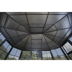 Tonnelle jardin d'hiver Charleston Sojag, Anthracite - 384 x 594 x 281 cm