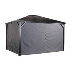 Rideaux Sojag avec clips pour pavillon Verona 10 X 14 - Gris foncé