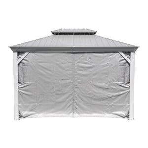 Rideaux Sojag avec clips pour tonnelle Messina 10 x 12 - Taupe