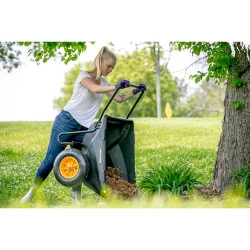 Brouette en plastique Cub Cart Polar - 198 Litres, noir, 127 x 71 x 74 cm