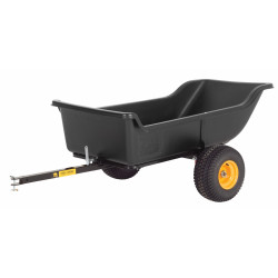 Brouette remorque HD1500 Polar en plastique - 623 litres, noir, 249 x 137 x 79 cm
