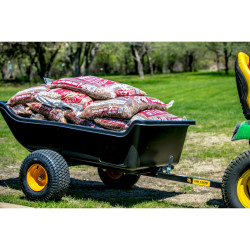 Brouette remorque HD1500 Polar en plastique - 623 litres, noir, 249 x 137 x 79 cm
