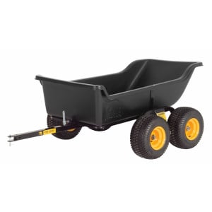Brouette remorque TA1500 Polar en plastique - 623 litres, noir, 249 x 137 x 79 cm