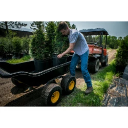 Brouette remorque TA1500 Polar en plastique - 623 litres, noir, 249 x 137 x 79 cm