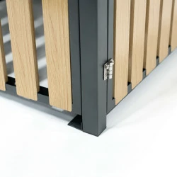 Coffre à poubelles Westmann, pour 2 poubelles 240 litres - 84 x 134 x 125 cm - Argent ou Anthracite