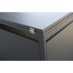 Coffre à poubelle Kubus Westmann, métallique, 240 litres - Anthracite