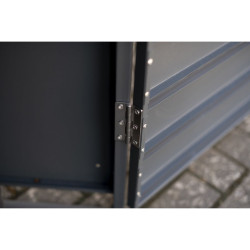 Coffre à poubelle Kubus Westmann, métallique, 240 litres - Anthracite
