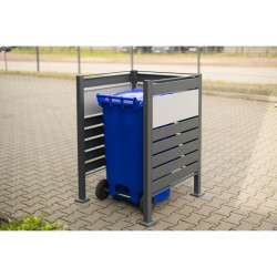 Habillage métallique pour poubelle Planum Westmann, 240 litres - Anthracite