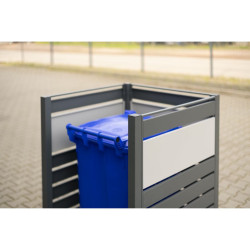 Habillage métallique pour poubelle Planum Westmann, 240 litres - Anthracite