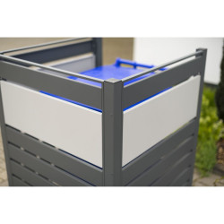 Habillage métallique pour poubelle Planum Westmann, 240 litres - Anthracite