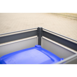 Habillage métallique pour poubelle Planum Westmann, 240 litres - Anthracite