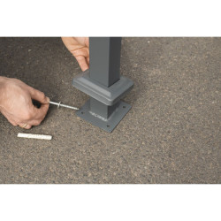 Habillage métallique pour poubelle Planum Westmann, 240 litres - Gris / aspect bois