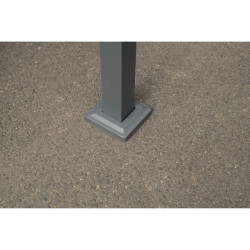 Habillage métallique pour poubelle Planum Westmann, 240 litres - Gris / aspect bois