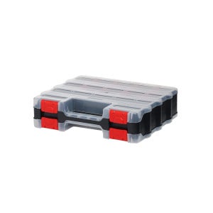 Mallette double Viso - 32 compartiments/19 séparateurs amovibles - 320 x 270 x 80 mm