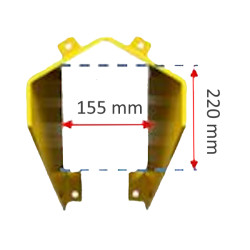 Sabot protection pied Viso, échelle 320 x 180 x 400 mm