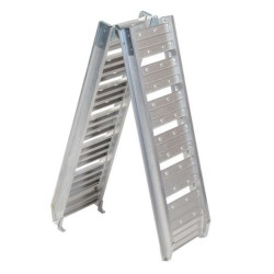Rampe alu pliante Viso, charge max 250 Kg/rampe - Jeu 2 rampes 180 x 29.5 cm