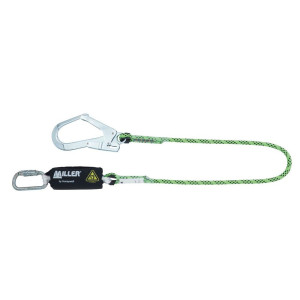 Longe drisse antichute simple abs. 1.5m + 1 QT acier 17mm + 1 GO55 acier 55mm TA Honeywell Miller