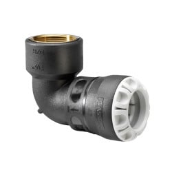 Coude à 90° taraudé laiton encliquetable automatique Plasson Série 1
