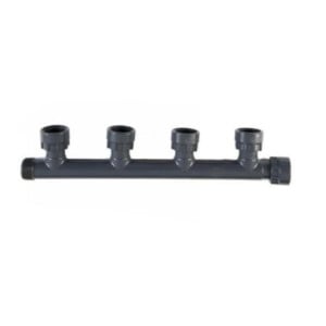 Collecteur 4 sorties PVC - 1" Mâle x 1" Femelle x 1" Femelle x 1" Femelle x 1" Femelle DURA, à l'unité