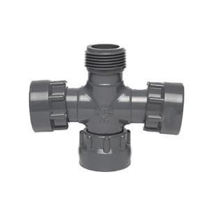 Raccord Croix union PVC - 1" Mâle x 1" Femelle x 1" Femelle x 1" Femelle DURA, à l'unité
