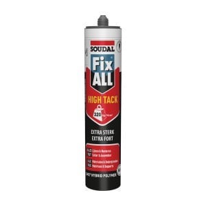 Mastic colle polymère hybride - Fix ALL "High Tack" Soudal, 290 ML - Blanc