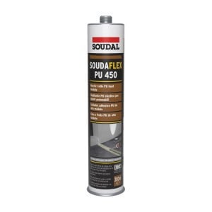 Mastic colle polyuréthane SOUDAFLEX PU 450 Soudal, 300 ML - Gris Béton
