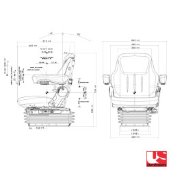 Siège de Tracteur Pneumatique RANCHER ART AIR UnitedSeats