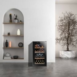 Cave à vin double compartiment LS51.2ZBLACK La Sommelière, 50 bouteilles