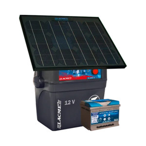 Kit Électrificateur solaire Secur Sun Lacmé 33 W, 15000 V, 5 J + Accu 62 Ah + Panneau solaire 33 W