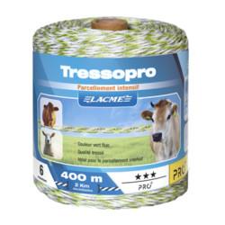 Fil clôture électrique conducteur Tressopro Lacmé, Bobine 400 m