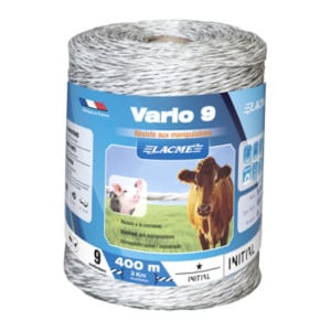Fil clôture électrique conducteur Vario 9-20 Lacmé, Bobine 400 m