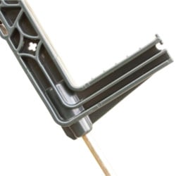 Piquet plastique vert auto-isolant fil, cordon, ruban, clôture électrique Isopost Lacmé, 110 cm, Lot de 10