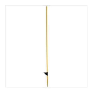 Piquet fibre jaune Ø12 mm + talon clôture électrique Lacmé, 125 cm, Lot de 10