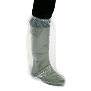 Surchaussures et surbottes jetables Kerbl, blancs transparents avec élastique, 40 x 50 cm - Quantité 100