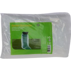 Surchaussures et surbottes jetables Kerbl, blancs transparents avec élastique, 40 x 50 cm - Quantité 100