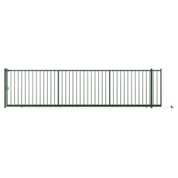Portail industriel coulissant Medium Largeur 3m Barreaudé