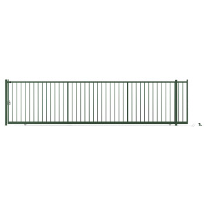 Portail industriel coulissant Medium Largeur 3m Barreaudé